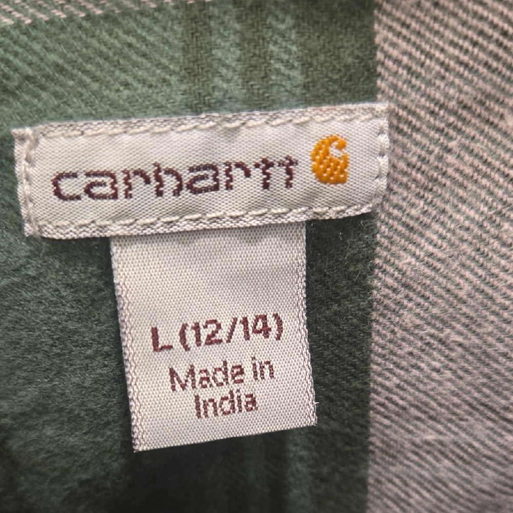 Carhartt Green and White Plaid Shirt - Picture 2 of 9